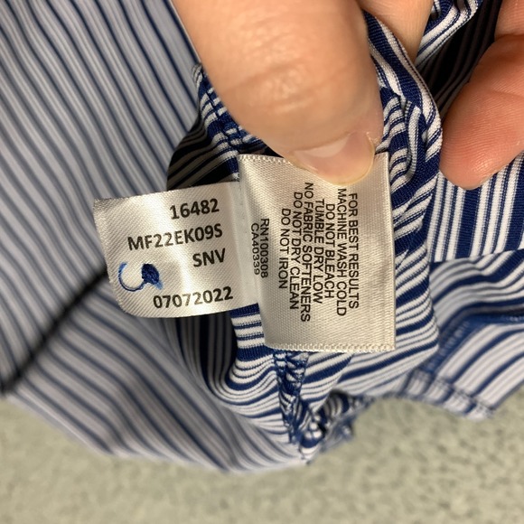 Peter Millar Portmarnock Heritage Polo Shirt Men's Large Navy/White Striped Golf - Picture 7 of 10